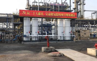 向二十大献礼|网信快3氢提纯项目建成调试